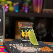 Wenn das Leben dir Lemons Funny Lemon Wasserfarbe Schnapsglas