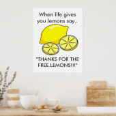 Wenn das Leben dir Lemons Funny Slogan gibt Poster (Küche)