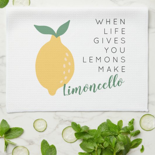 Wenn das Leben dir Lemons gibt, macht Limoncello Geschirrtuch (Gefaltet)