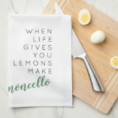Wenn das Leben dir Lemons gibt, macht Limoncello Geschirrtuch (Viertel Falte)