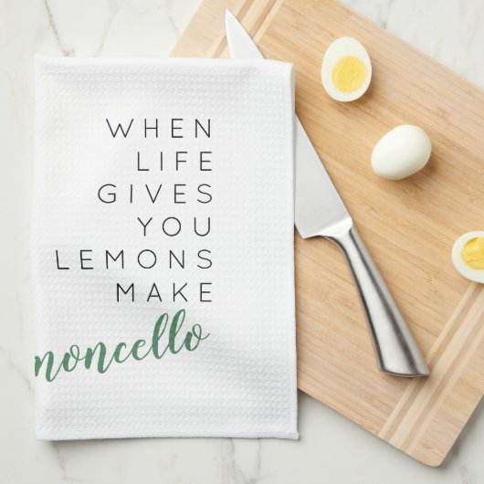 Wenn das Leben dir Lemons gibt, macht Limoncello Geschirrtuch (Viertel Falte)