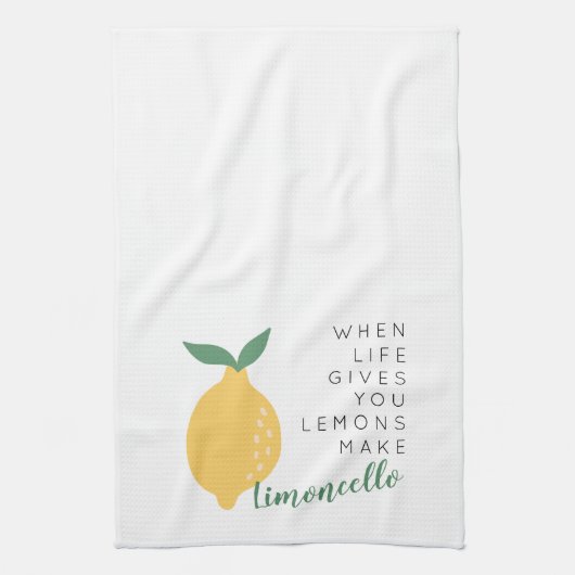 Wenn das Leben dir Lemons gibt, macht Limoncello Geschirrtuch (Vertikal)