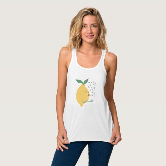 Wenn das Leben dir Lemons gibt, macht Limoncello Tank Top (Vorderseite Vollansicht)