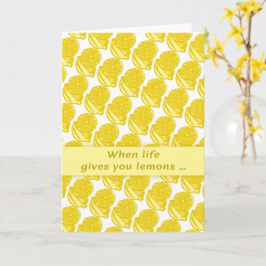 Wenn das Leben dir Lemons Grußkarte gibt Karte (Gelbe Blume)