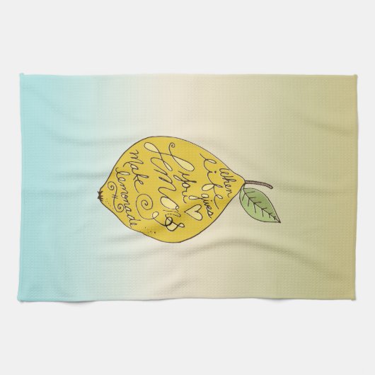 Wenn das Leben dir Lemons Ombre gibt Geschirrtuch (Horizontal)