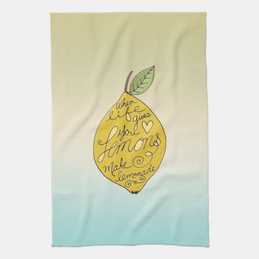 Wenn das Leben dir Lemons Ombre gibt Geschirrtuch (Vertikal)