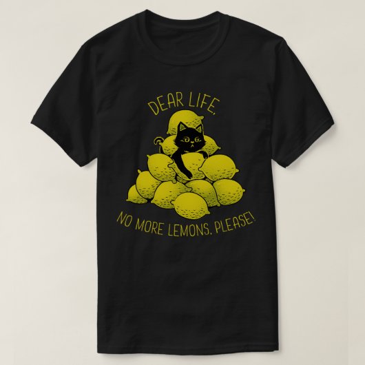 Wenn das Leben dir Lemons schwarze Katze von Tobe T-Shirt (Design vorne)