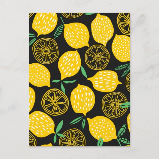 Wenn das Leben dir Lemons Sonnengelbe Zitrone gibt Postkarte (Vorderseite)