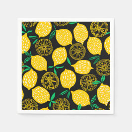 Wenn das Leben dir Lemons Sonnengelbe Zitrone gibt Serviette