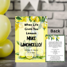 Wenn das Leben dir Limoncello Elopement Card gibt
