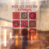 Wenn das Leben dir Risse gibt, mach eine Quilte Fensteraufkleber (Blatt 2)