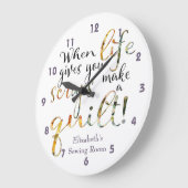 Wenn das Leben dir Risse gibt, mach eine Quilte Große Wanduhr (Winkel)