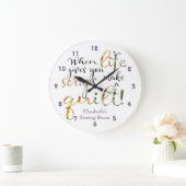 Wenn das Leben dir Risse gibt, mach eine Quilte Große Wanduhr (Zuhause)