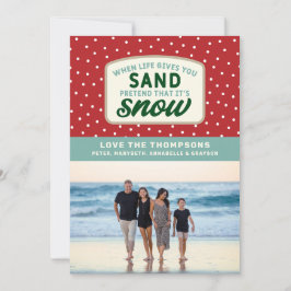 Wenn das Leben dir Sandstrand Weihnachten gibt