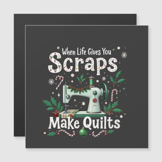 Wenn das Leben dir Schrott macht Weihnachten zu We Magnetkarte (Vorne/Hinten)