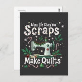 Wenn das Leben dir Schrott macht Weihnachten zu We Postkarte (Vorne/Hinten)