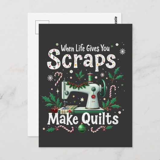 Wenn das Leben dir Schrott macht Weihnachten zu We Postkarte (Vorne/Hinten)