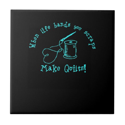 Wenn das Leben dir überlassen bleibt, macht man Qu Fliese (Vorderseite)