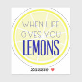 Wenn das Leben dir Zitronen aufklebt Aufkleber (Blatt)