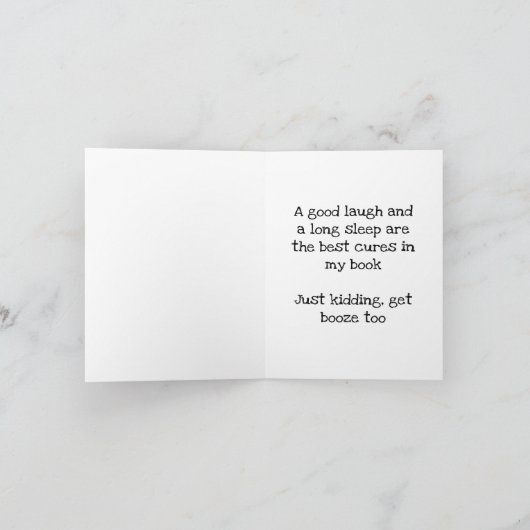 Wenn das Leben dir Zitronen gibt, bekomme Wodka. W Karte (Innenseite)