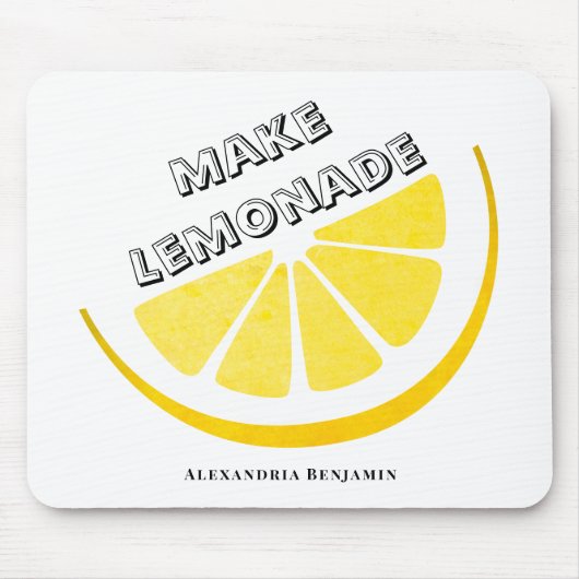 Wenn das Leben dir Zitronen gibt, die Lemonade gel Mousepad (Vorne)