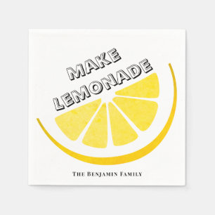 Wenn das Leben dir Zitronen gibt, die Lemonade gel Serviette