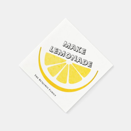 Wenn das Leben dir Zitronen gibt, die Lemonade gel Serviette (Ecke)