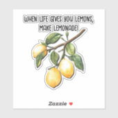 Wenn das Leben dir Zitronen gibt, die Lemonade zit Aufkleber (Blatt)