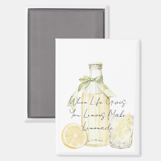 Wenn das Leben dir Zitronen gibt, die Limonade mac Magnet (Vorderseite/Rückseite)