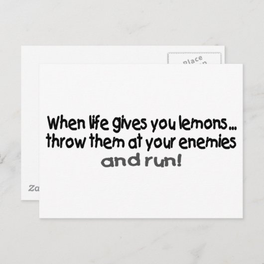 Wenn das Leben dir Zitronen gibt, die sie auf dein Postkarte (Vorne/Hinten)