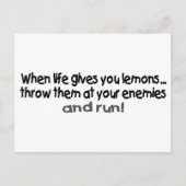 Wenn das Leben dir Zitronen gibt, die sie auf dein Postkarte (Vorderseite)
