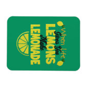 Wenn das Leben dir Zitronen gibt (grüner Hintergru Magnet (Horizontal)