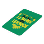 Wenn das Leben dir Zitronen gibt (grüner Hintergru Magnet (Linke Seite)