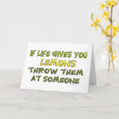 Wenn das Leben dir Zitronen gibt Karte (Gelbe Blume)