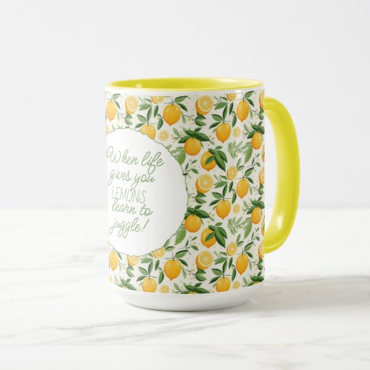 Wenn das Leben dir Zitronen gibt, lerne zu juggle Tasse (VorderseiteRechts)