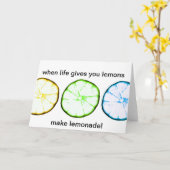 Wenn das Leben dir Zitronen gibt, mach Limonade Karte (Gelbe Blume)