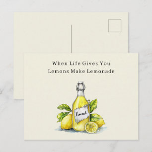 Wenn das Leben dir Zitronen gibt, mach Limonade Postkarte