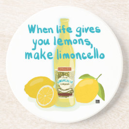 Wenn das Leben dir Zitronen gibt - Mach Limoncello Getränkeuntersetzer
