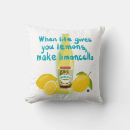 Wenn das Leben dir Zitronen gibt - Mach Limoncello Kissen