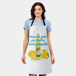 Wenn das Leben dir Zitronen gibt - Mach Limoncello Schürze