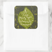 Wenn das Leben dir Zitronen gibt, mache eine Limon Quadratischer Aufkleber (Tasche)