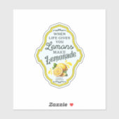 Wenn das Leben dir Zitronen gibt, mache LEMONADE A Aufkleber (Blatt)