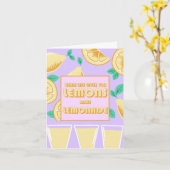 "Wenn das Leben dir Zitronen gibt, mache Lemonade  Karte (Gelbe Blume)