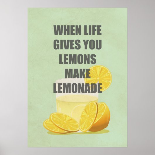 Wenn das Leben dir Zitronen gibt, mache Zitronenzi Poster (Vorne)