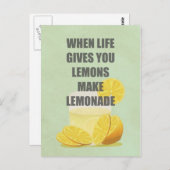 Wenn das Leben dir Zitronen gibt, mache Zitronenzi Postkarte (Vorne/Hinten)