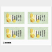 Wenn das Leben dir Zitronen gibt, mache Zitronenzi Rechteckiger Aufkleber (Blatt)