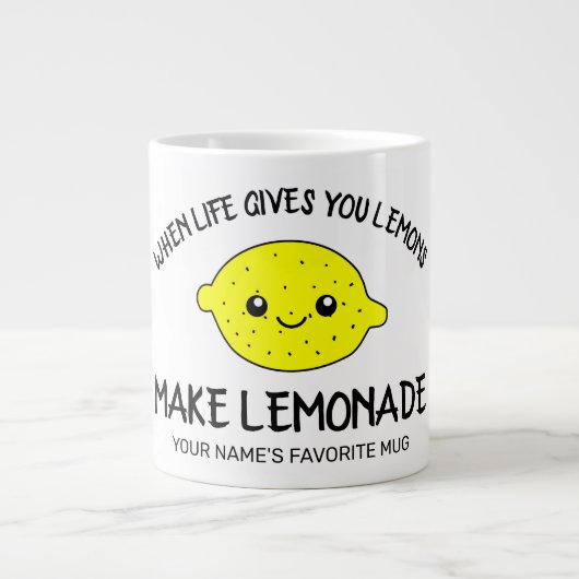 Wenn das Leben dir Zitronen gibt machen Limonade l Jumbo-Tasse (Vorderseite)