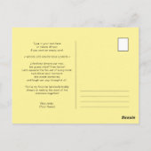 Wenn das Leben dir Zitronenfreundschaft gibt Postkarte (Rückseite)