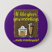 Wenn das Leben einem Affen Lila BG gibt Button (Vorderseite)