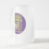 Wenn das Leben einem Affen Lila BG gibt Mattglas Bierglas (Vorderseite Links)